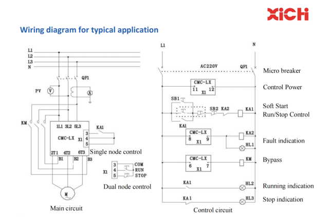 بداية لينة 3 مراحل مخطط المحرك التعريفي- XiChiElectric